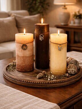 Set of 3 Pillar Candles